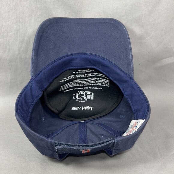 Vtg Twins Enterprise Boston Red Sox MLB Snapback Hat Cap Blue Light up Logo Mens - Picture 15 of 16